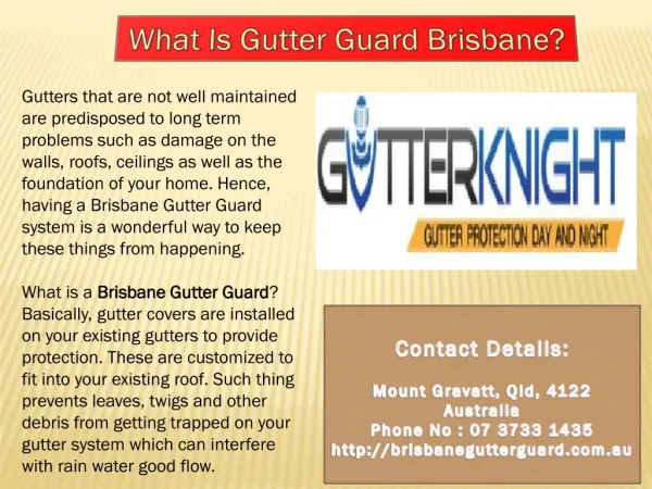Brisbane Gutter Guard