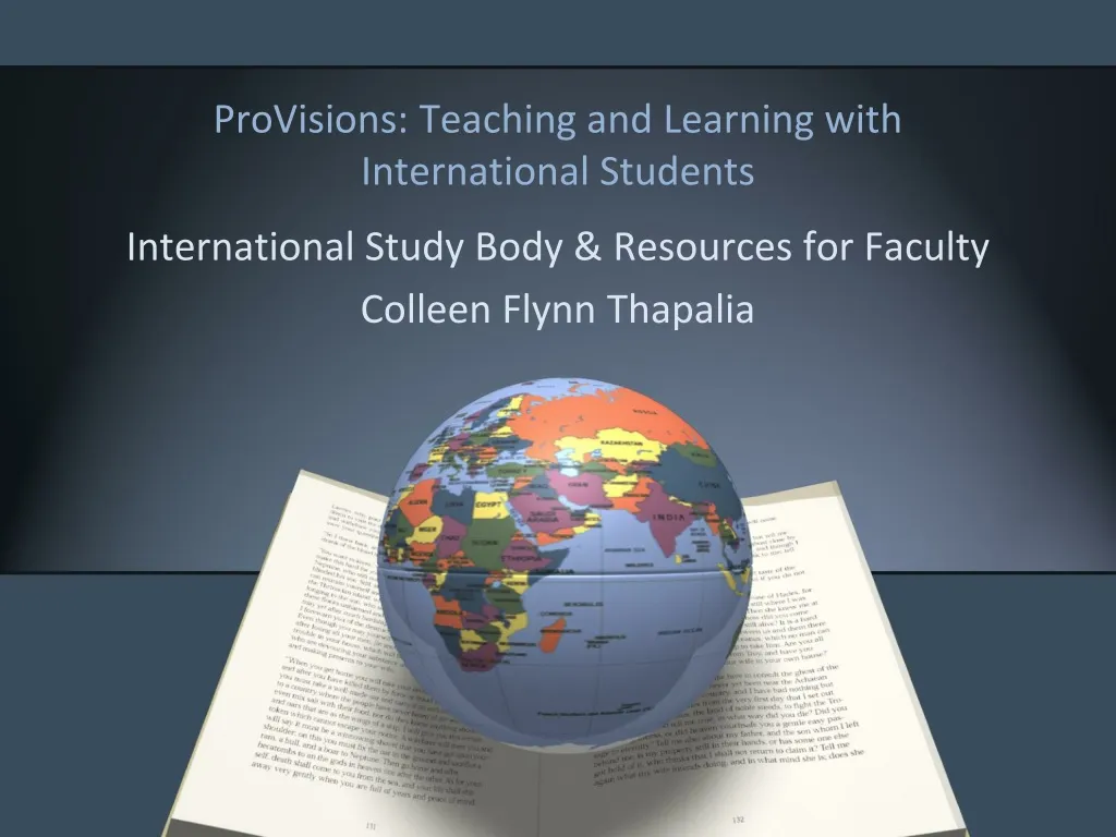 provisions teaching and learning with international students