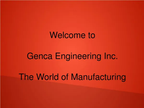 Genca Engineering Inc.
