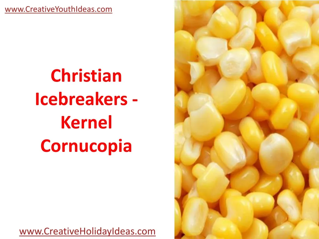 christian icebreakers kernel cornucopia
