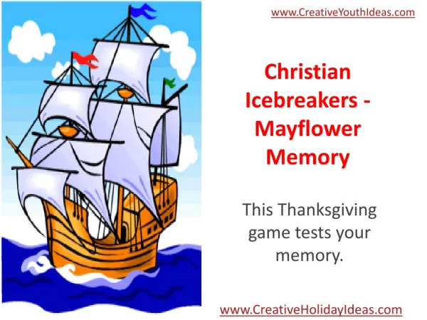 Christian Icebreakers - Mayflower Memory