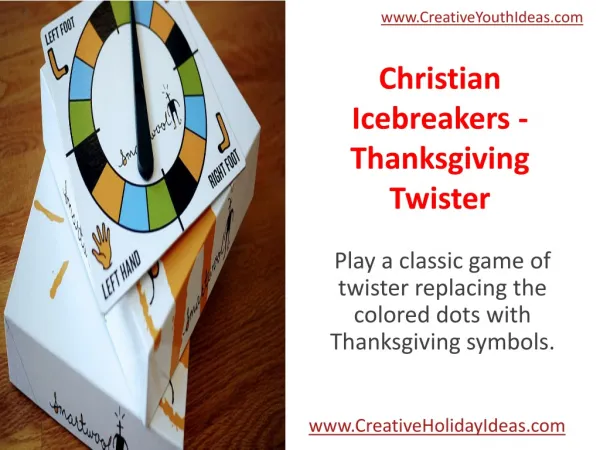 Christian Icebreakers - Thanksgiving Twister