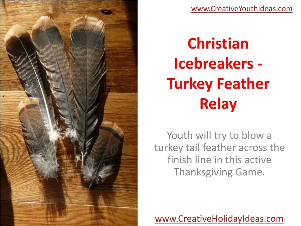 christian icebreakers turkey feather relay