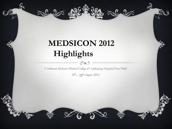MEDSICON 2012 Highlights