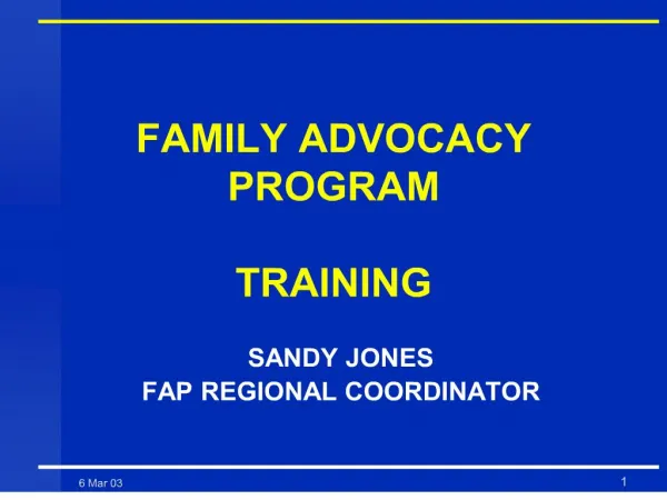 Family Advocacy Program