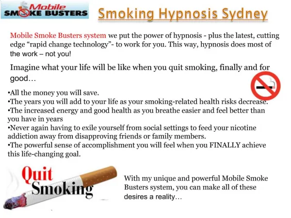 Stop Smoking With Hypnosis