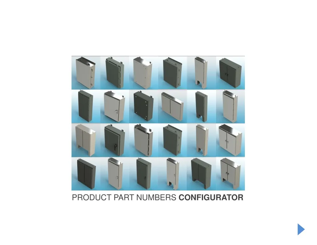 product part numbers configurator