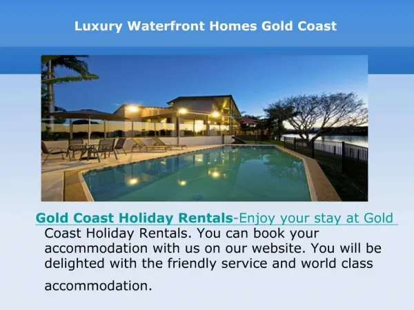 Luxury Waterfront Homes Gold Coast