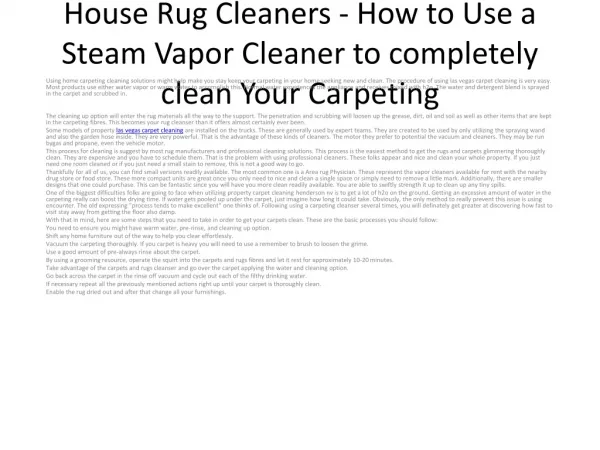 carpet cleaners las vegas nv