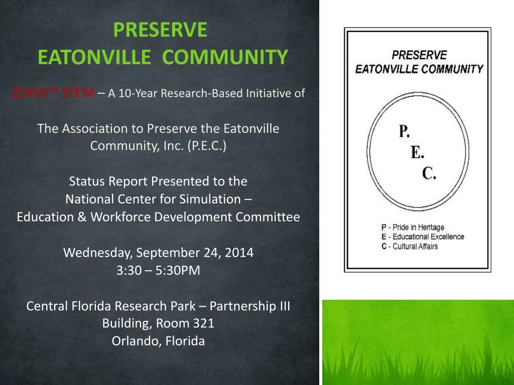 preserve eatonville community