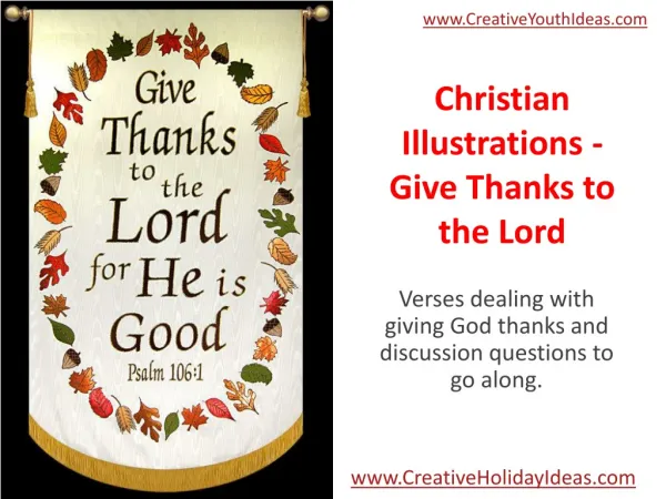 Christian Illustrations - Give Thanks to the Lord