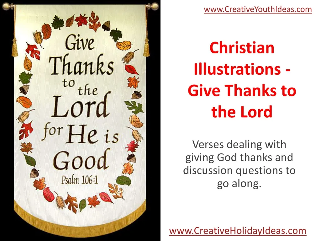 christian illustrations give thanks to the lord
