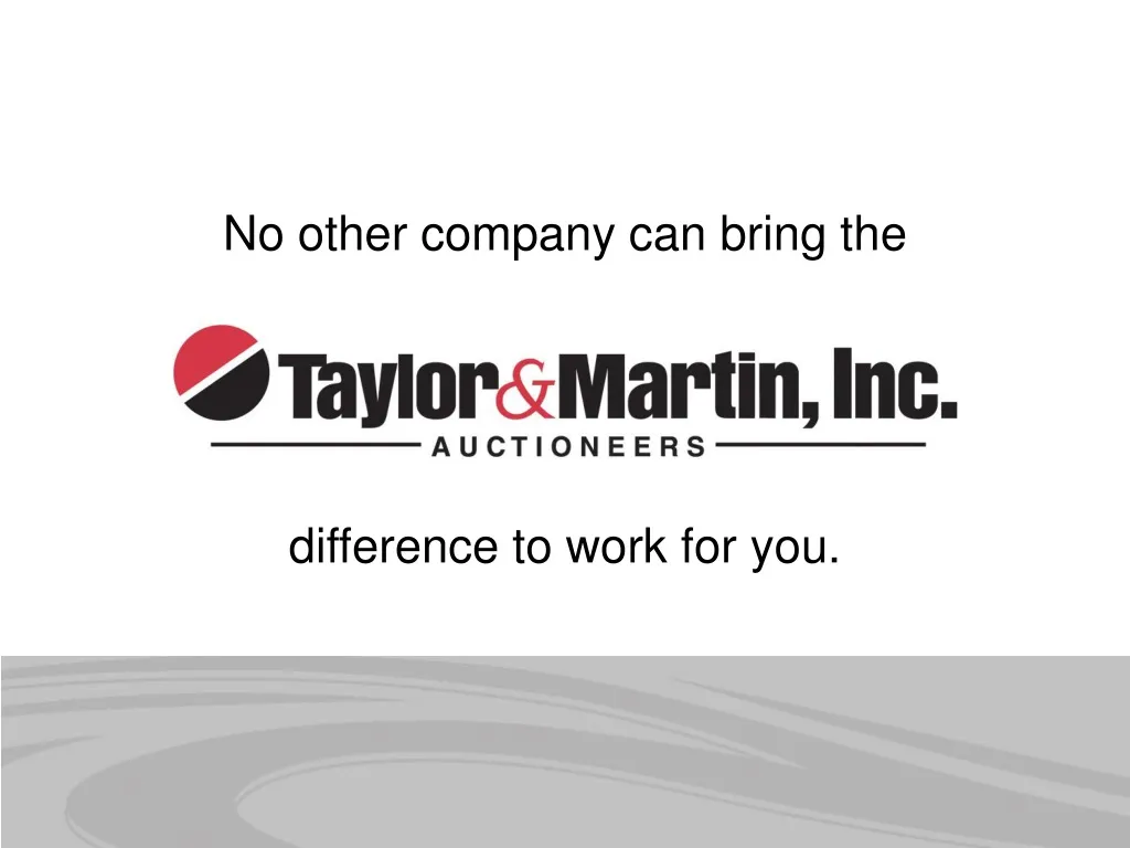 no other company can bring the difference to work for you