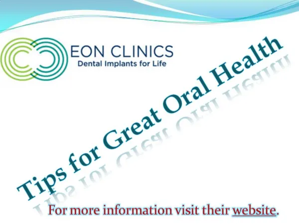 Tips for Great Oral Health