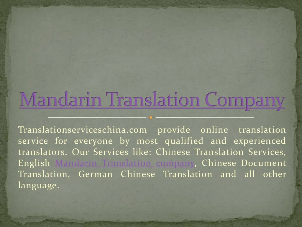 mandarin translation company