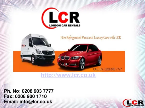 Luxury Vehicle Rentals in London