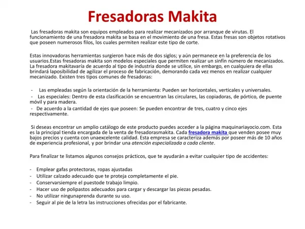 Fresadoras Makita