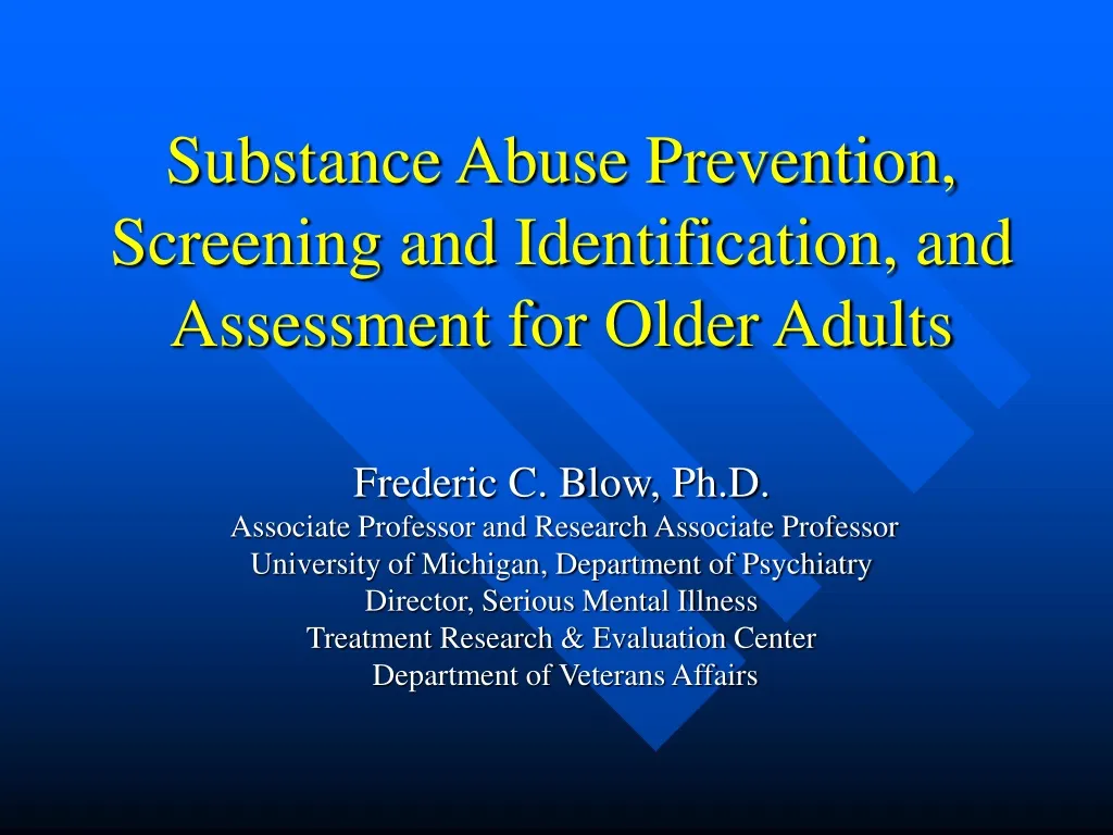 substance abuse prevention screening