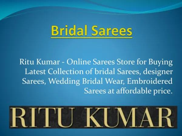 Bridal Sarees