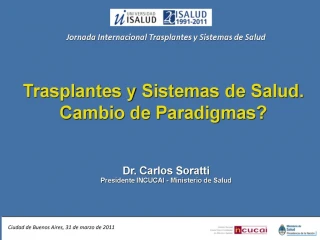 Trasplantes y Sistemas de Salud. Cambio de Paradigmas - slide 1