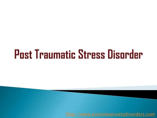 Help Guide for Post Traumatic Stress Disorder