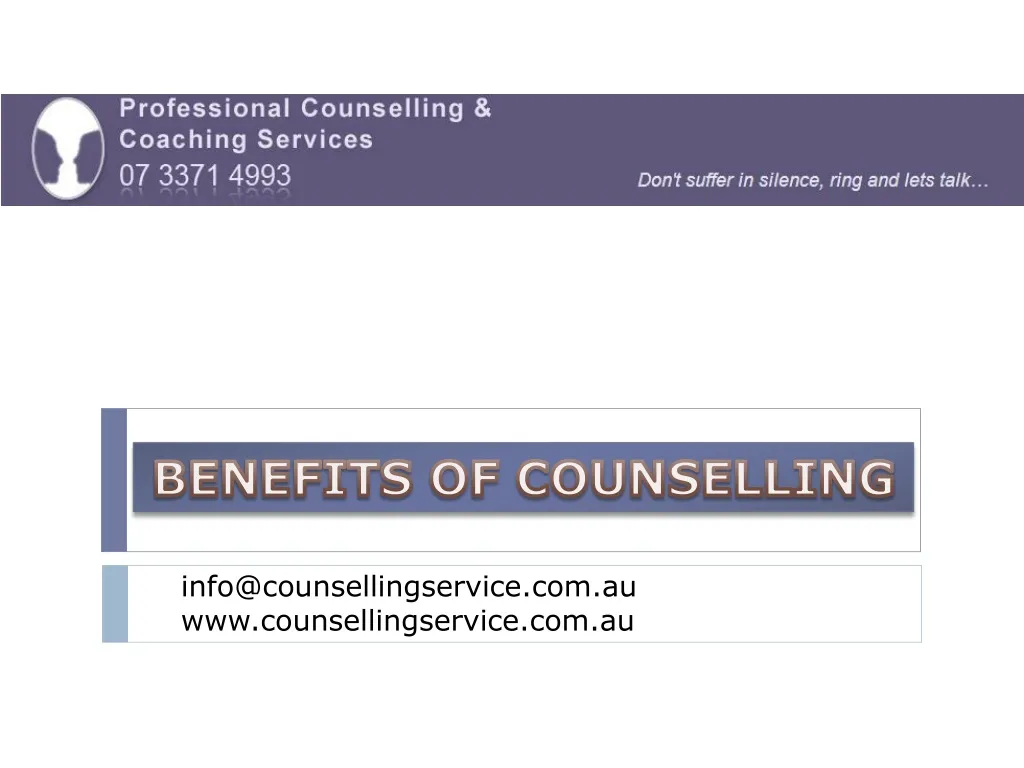 benefits of counselling