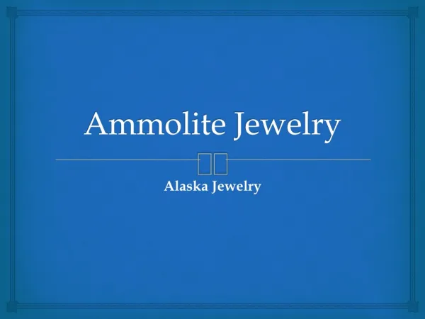 Ammolite Jewelry