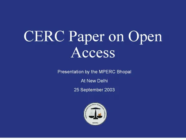 cerc paper on open access