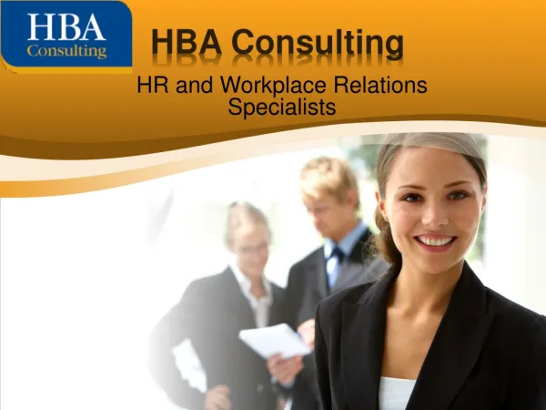 HBA Consulting - Human Resource and Workplace Relation