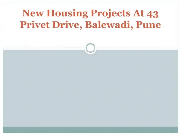New Housing Projects At 43 Privet Drive,A spacious and luxur