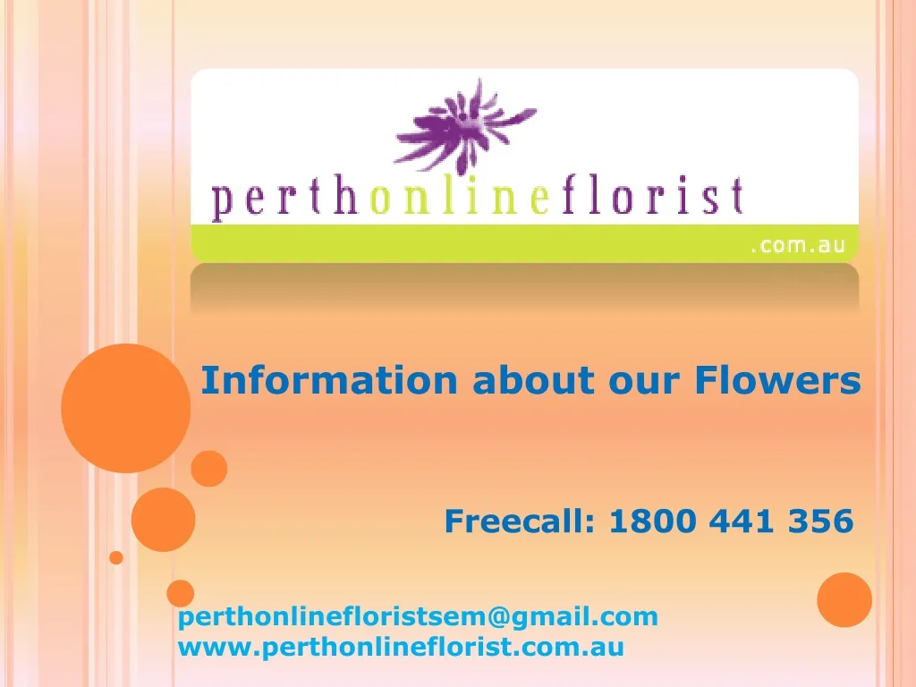 information about our flowers