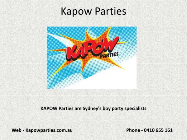 KAPOW Parties are Sydney's boy party specialists