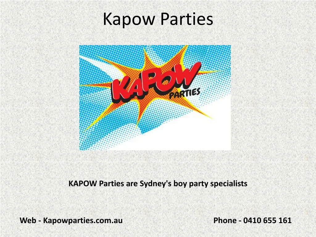 kapow parties