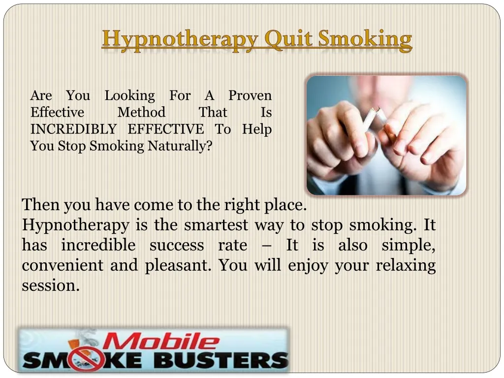hypnotherapy quit smoking