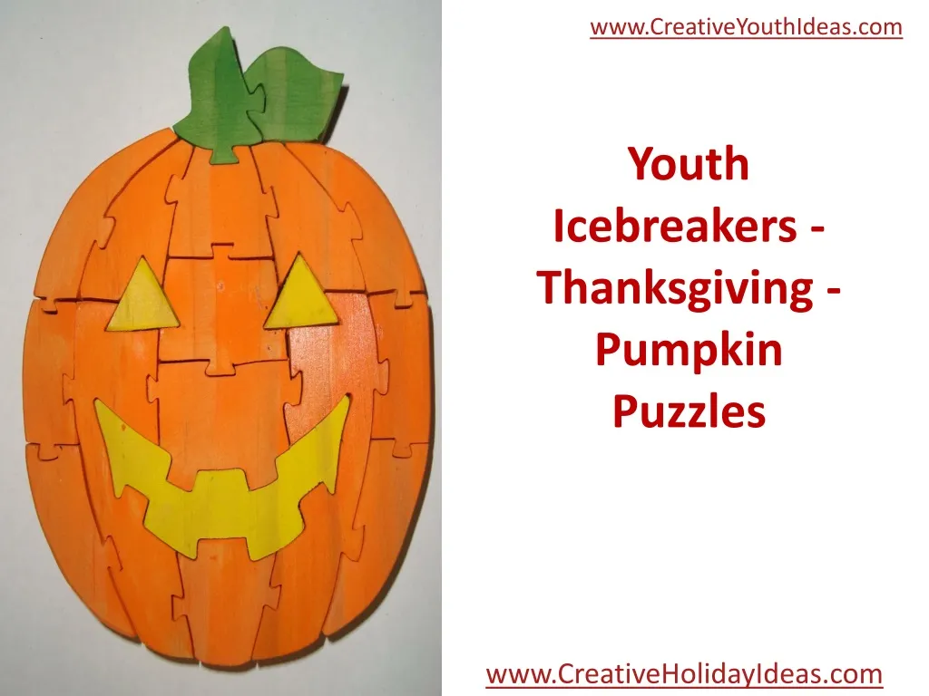 youth icebreakers thanksgiving pumpkin puzzles