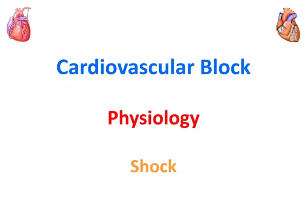 Cardiovascular Block Physiology Shock