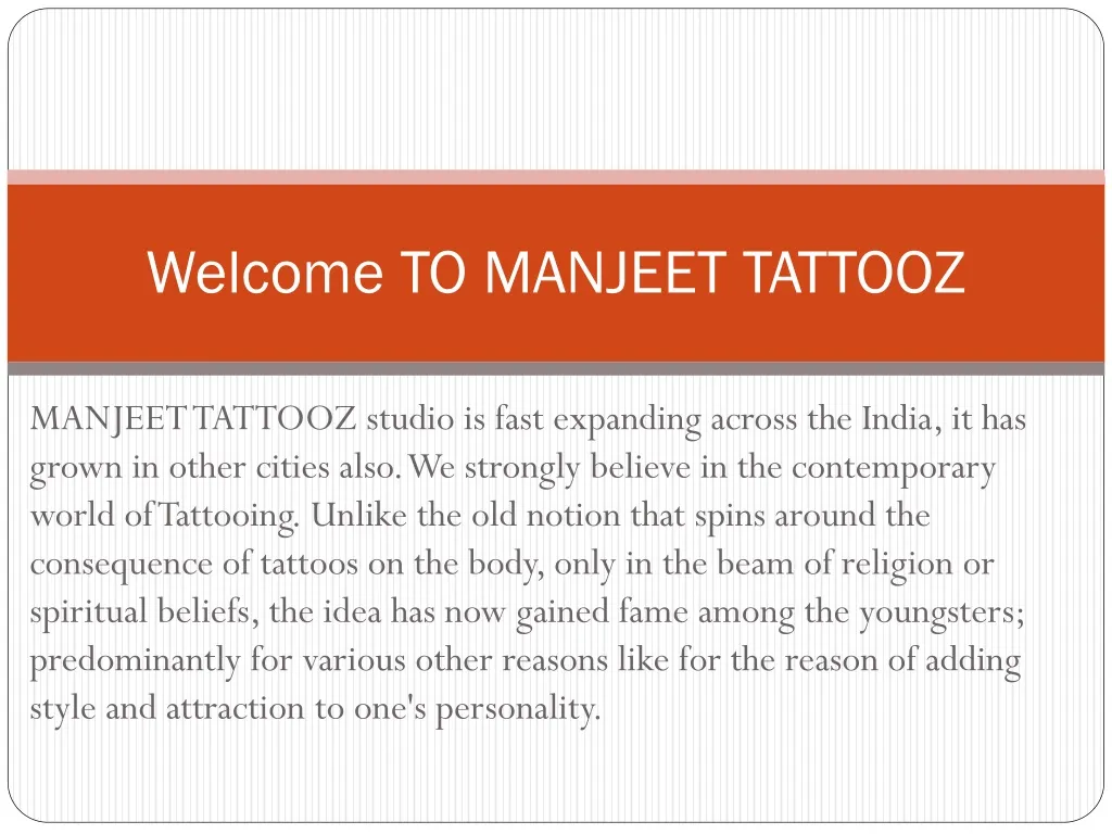 Manjeet Singh - Manjeet Tattooz Studio | LBB
