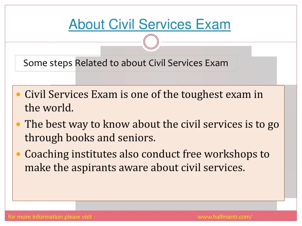 about civil services exam