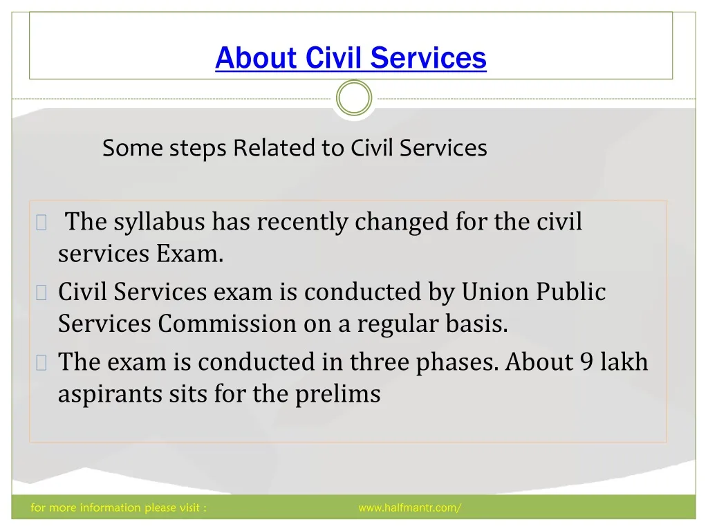 about civil services
