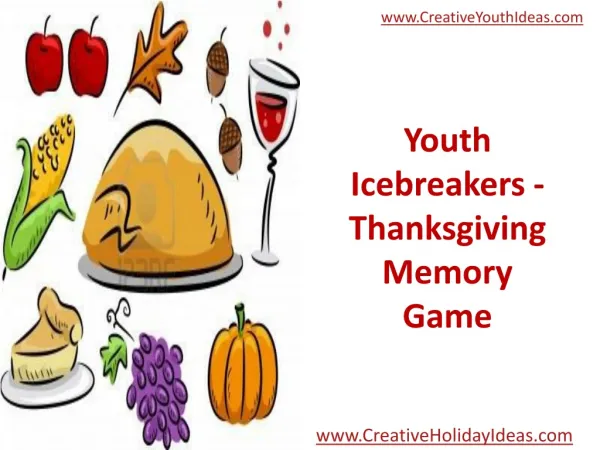 Youth Icebreakers - Thanksgiving Memory Game