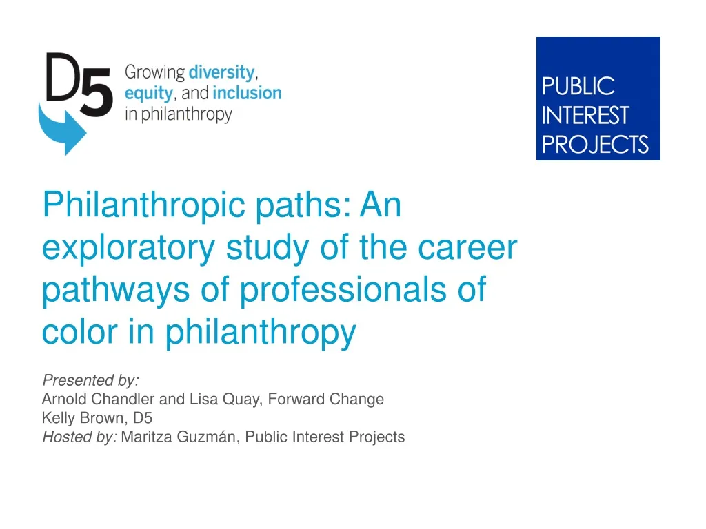 philanthropic paths an exploratory study