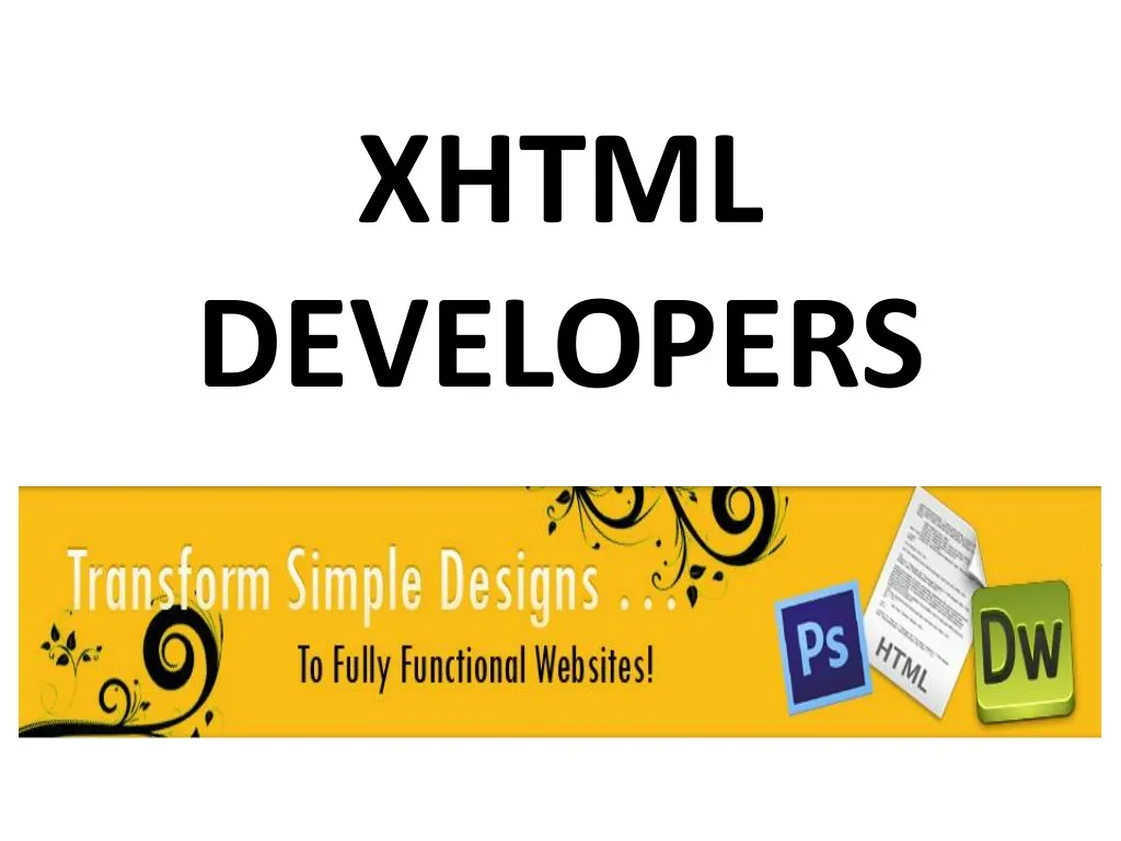 xhtml d evelopers