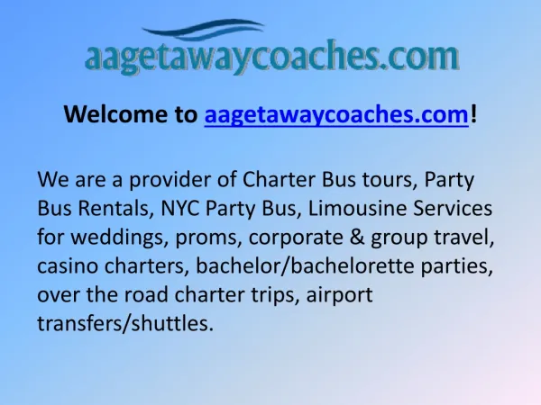 NYC Party Bus - Charter Bus tours - Party Bus Rentals
