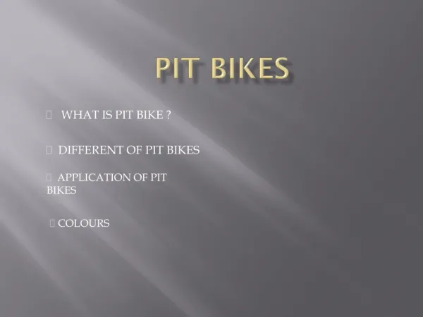 Pit bikes