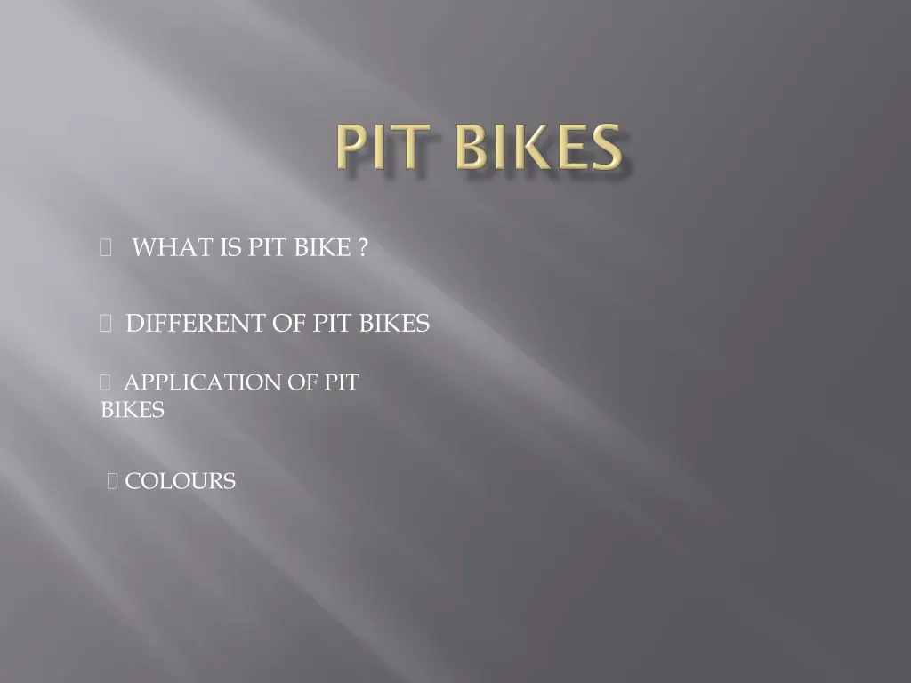 pit bikes