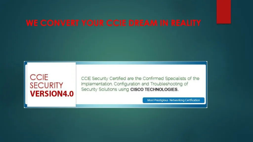 we convert your ccie dream in reality