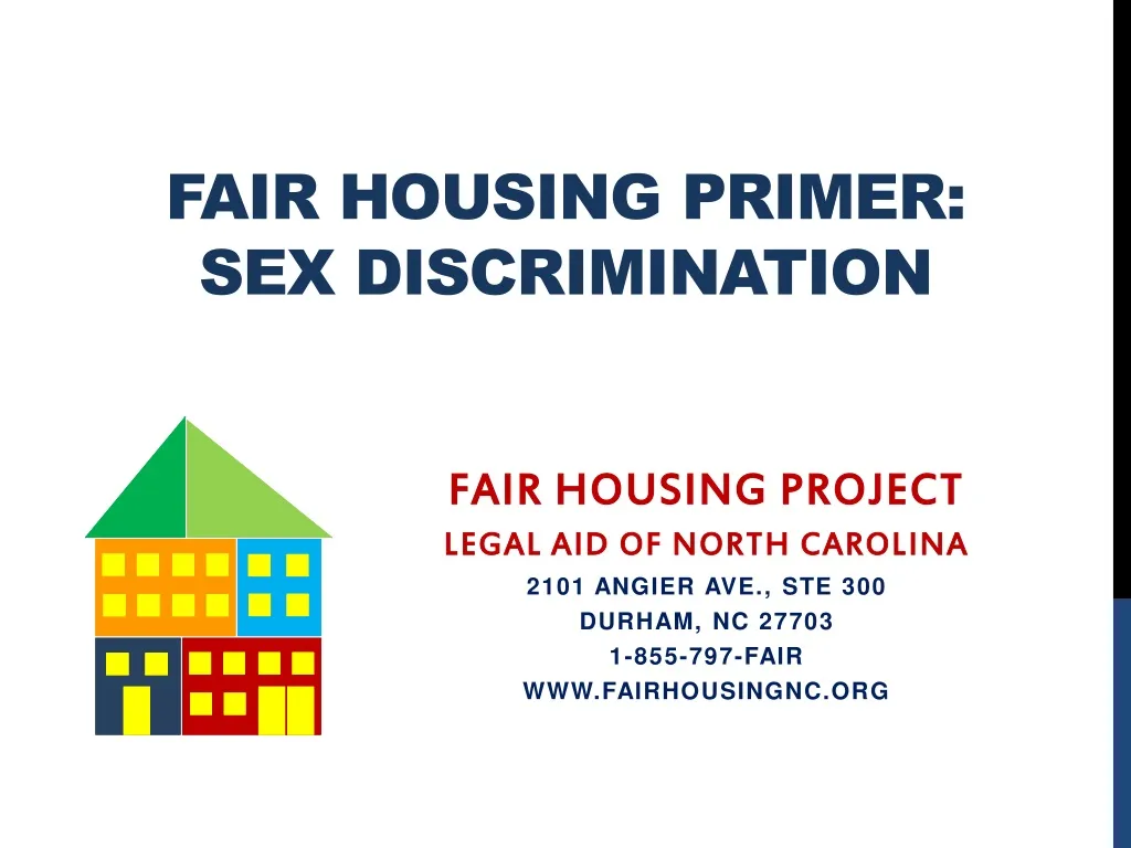 fair housing primer sex discrimination