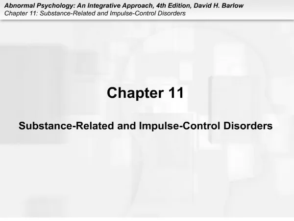 chapter 11 substance-related and impulse-control disorders