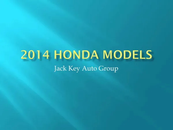 2014 Honda Models