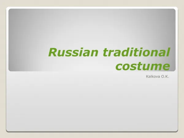 Russian traditional costume